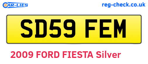 SD59FEM are the vehicle registration plates.
