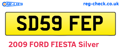SD59FEP are the vehicle registration plates.