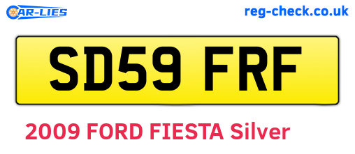 SD59FRF are the vehicle registration plates.