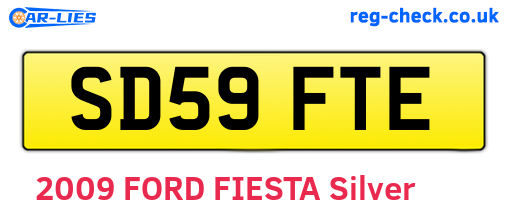 SD59FTE are the vehicle registration plates.