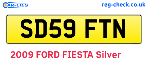 SD59FTN are the vehicle registration plates.