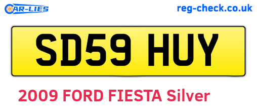 SD59HUY are the vehicle registration plates.