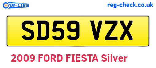 SD59VZX are the vehicle registration plates.