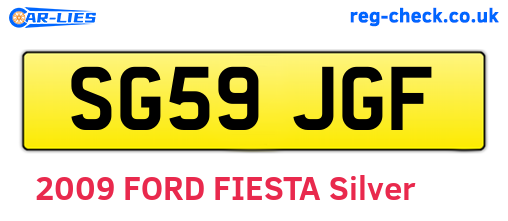 SG59JGF are the vehicle registration plates.