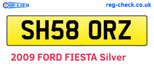 SH58ORZ are the vehicle registration plates.