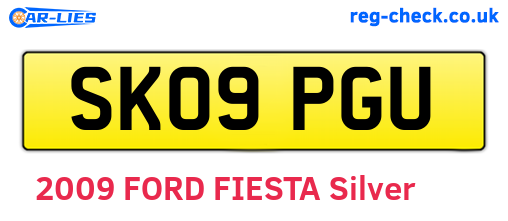 SK09PGU are the vehicle registration plates.