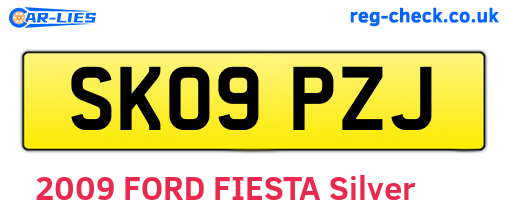 SK09PZJ are the vehicle registration plates.