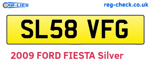 SL58VFG are the vehicle registration plates.