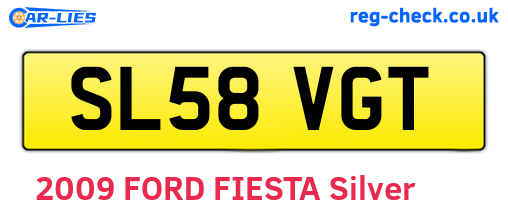 SL58VGT are the vehicle registration plates.