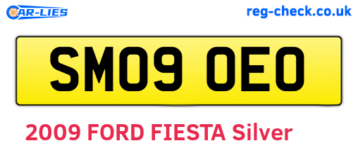 SM09OEO are the vehicle registration plates.