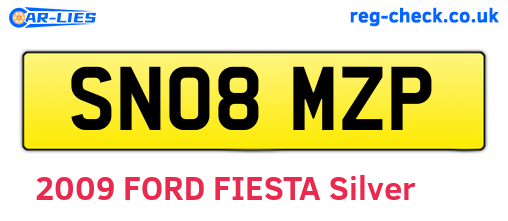 SN08MZP are the vehicle registration plates.