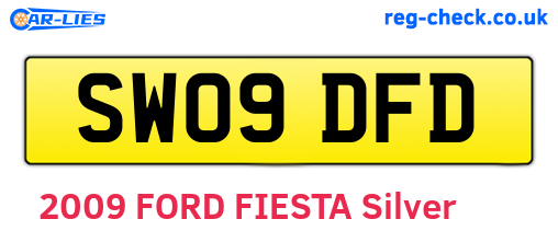 SW09DFD are the vehicle registration plates.