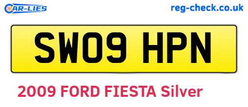 SW09HPN are the vehicle registration plates.