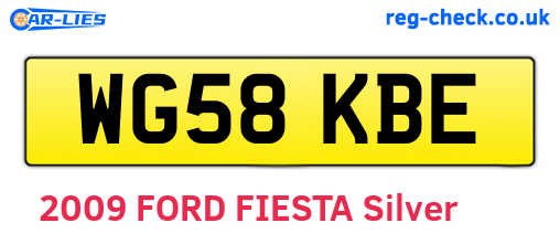 WG58KBE are the vehicle registration plates.