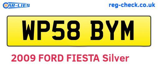 WP58BYM are the vehicle registration plates.