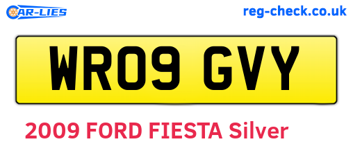 WR09GVY are the vehicle registration plates.