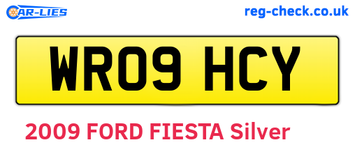 WR09HCY are the vehicle registration plates.