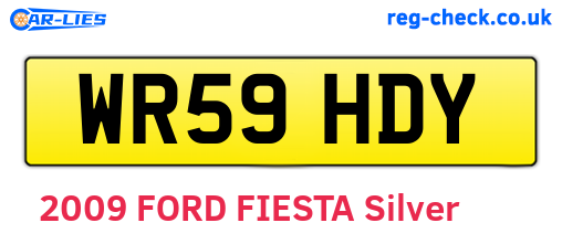 WR59HDY are the vehicle registration plates.