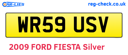 WR59USV are the vehicle registration plates.