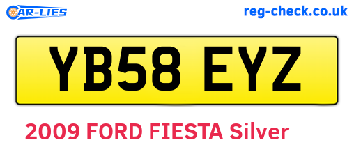YB58EYZ are the vehicle registration plates.