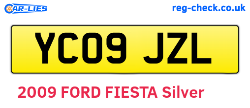 YC09JZL are the vehicle registration plates.
