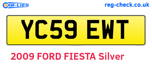 YC59EWT are the vehicle registration plates.