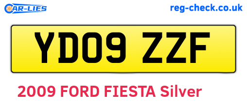 YD09ZZF are the vehicle registration plates.