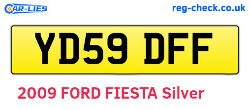 YD59DFF are the vehicle registration plates.
