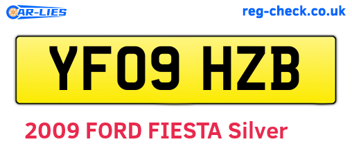 YF09HZB are the vehicle registration plates.