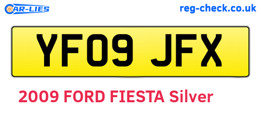 YF09JFX are the vehicle registration plates.