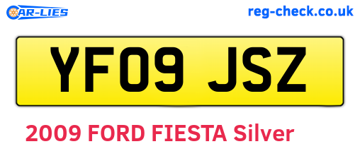 YF09JSZ are the vehicle registration plates.