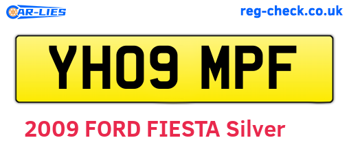 YH09MPF are the vehicle registration plates.