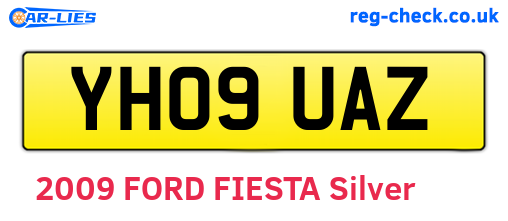 YH09UAZ are the vehicle registration plates.