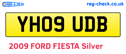 YH09UDB are the vehicle registration plates.