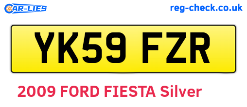 YK59FZR are the vehicle registration plates.