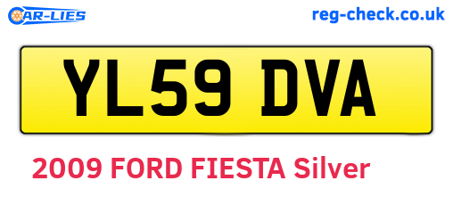 YL59DVA are the vehicle registration plates.