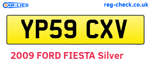YP59CXV are the vehicle registration plates.