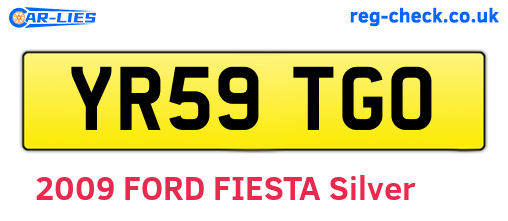 YR59TGO are the vehicle registration plates.