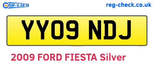 YY09NDJ are the vehicle registration plates.