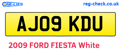 AJ09KDU are the vehicle registration plates.
