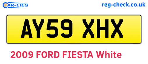 AY59XHX are the vehicle registration plates.