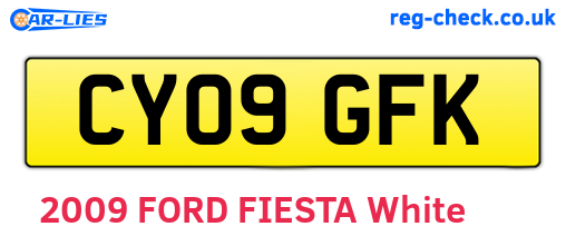 CY09GFK are the vehicle registration plates.