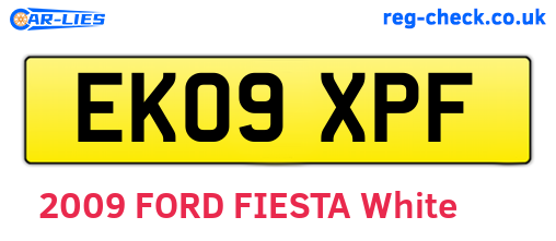 EK09XPF are the vehicle registration plates.