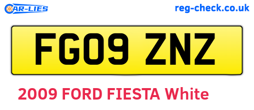 FG09ZNZ are the vehicle registration plates.