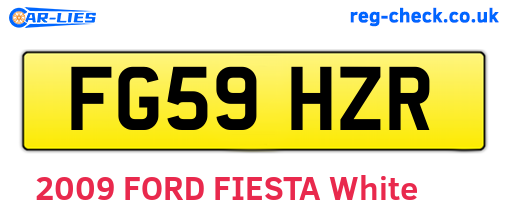 FG59HZR are the vehicle registration plates.