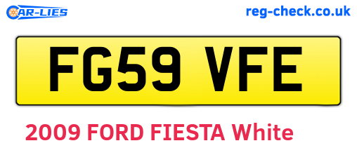FG59VFE are the vehicle registration plates.