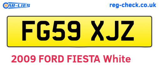 FG59XJZ are the vehicle registration plates.