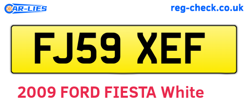 FJ59XEF are the vehicle registration plates.