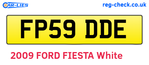 FP59DDE are the vehicle registration plates.