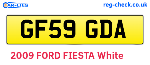 GF59GDA are the vehicle registration plates.